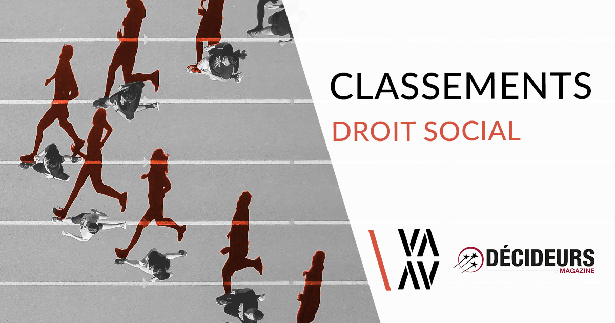Classement DECIDEURS 2022 des cabinets d’avocats en Droit social, relations sociales et droit du travail