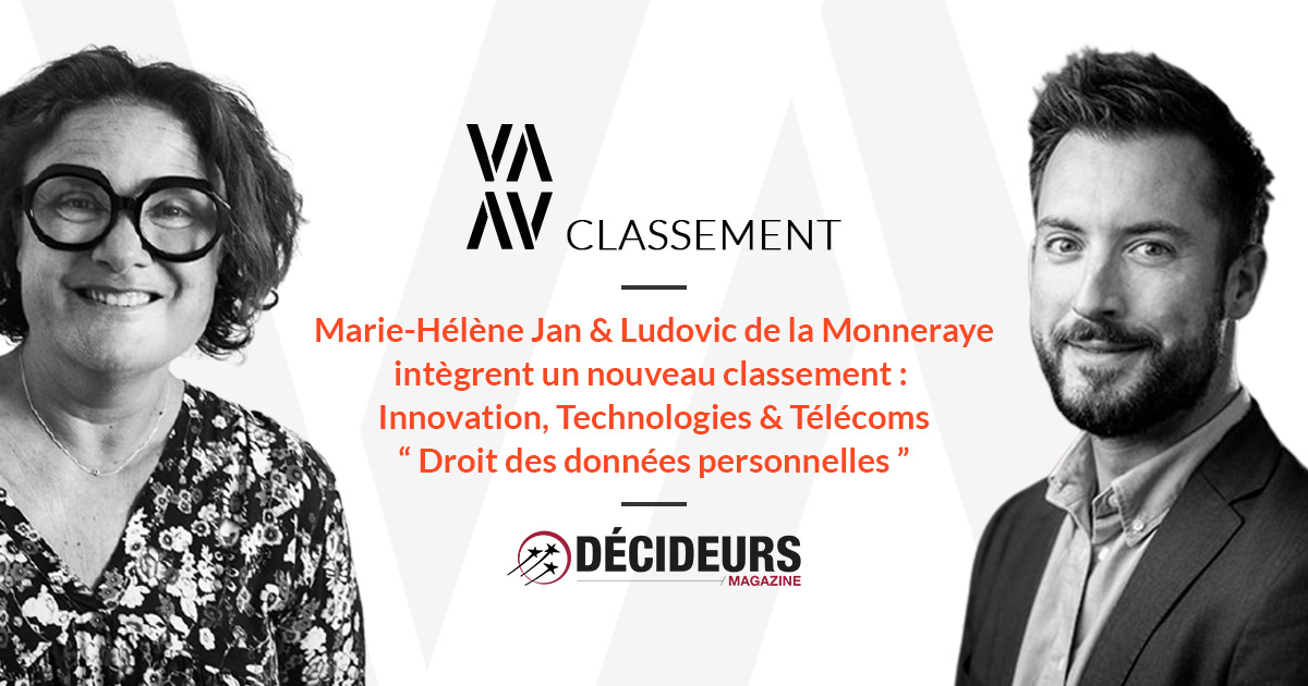 Classement DECIDEURS des cabinets d'avocats Innovation, Technologies & Telecoms 2022