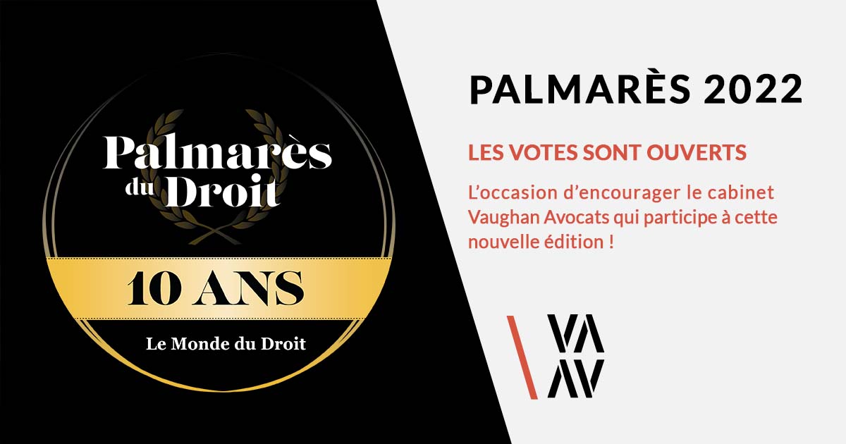 Vaughan Avocats participe au Palmarès du droit 2022